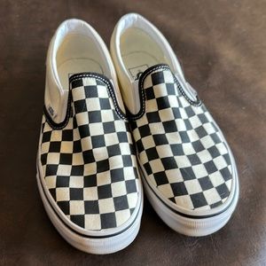 Checkered Vans Slip Ons
